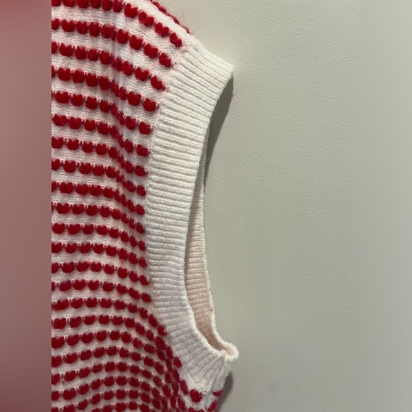 Anthropologie Tiny Red Heart Sweater Vest, One Size - Picture 8 of 9